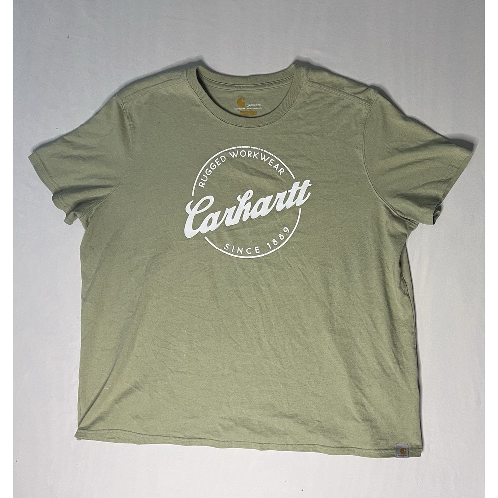 Carhartt Graphic T Shirt Women's Size 2X (20W/22W) Green Original Fit 104530 G15